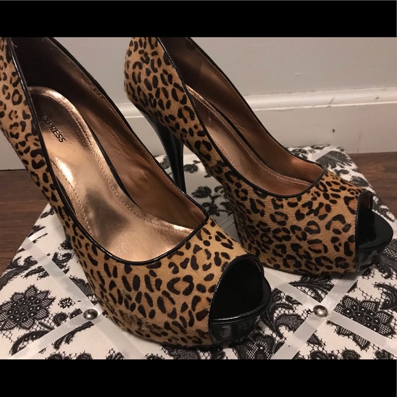 Express leopard print platform heels - Picture 2 of 4
